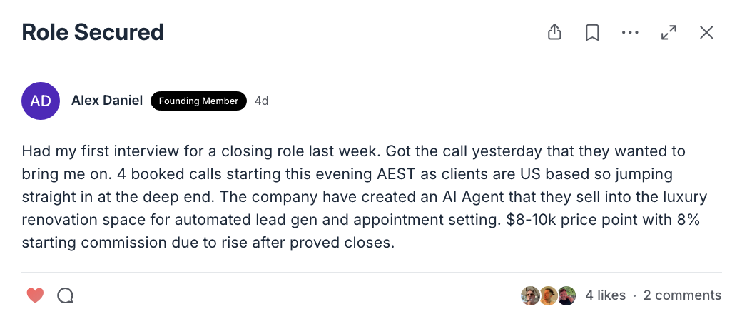 Alex - Role secured
