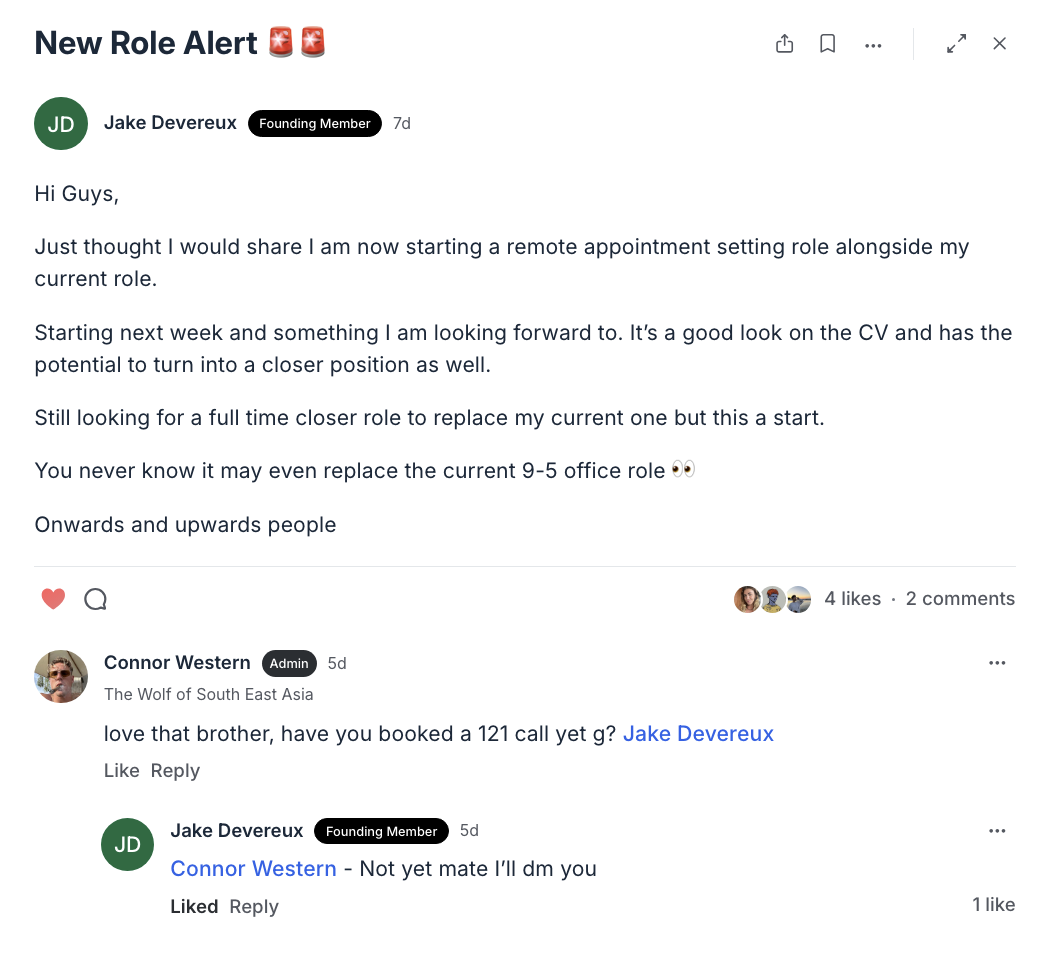 Jake - New role alert