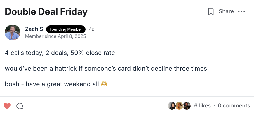 Zach S - Double deal Friday